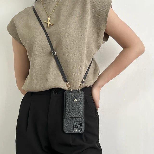 Leather Crossbody Phone Case - Urban Chic