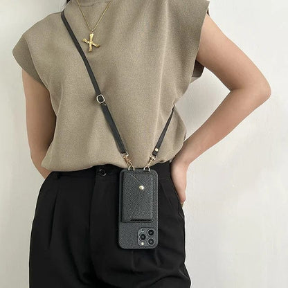 Leather Crossbody Phone Case - Urban Chic