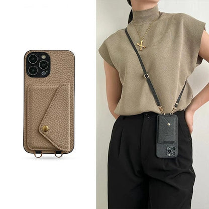 Leather Crossbody Phone Case - Urban Chic