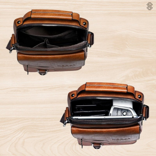 Leather Shoulder Bag - EleganceLuxe