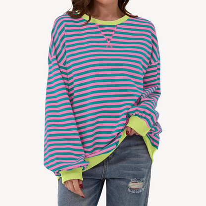 Women's Striped Long Sleeve Top
