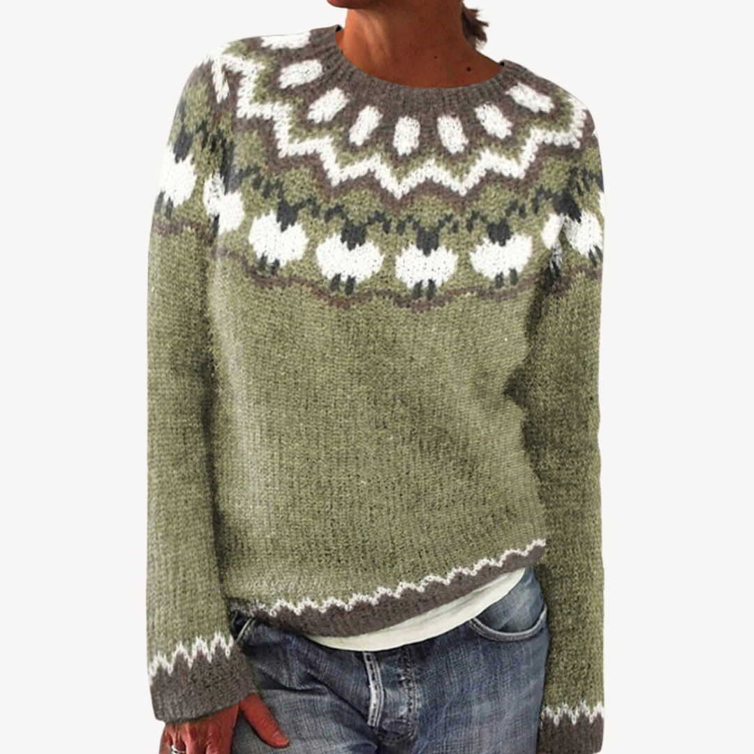 Embroidered Floral Sweater for Women