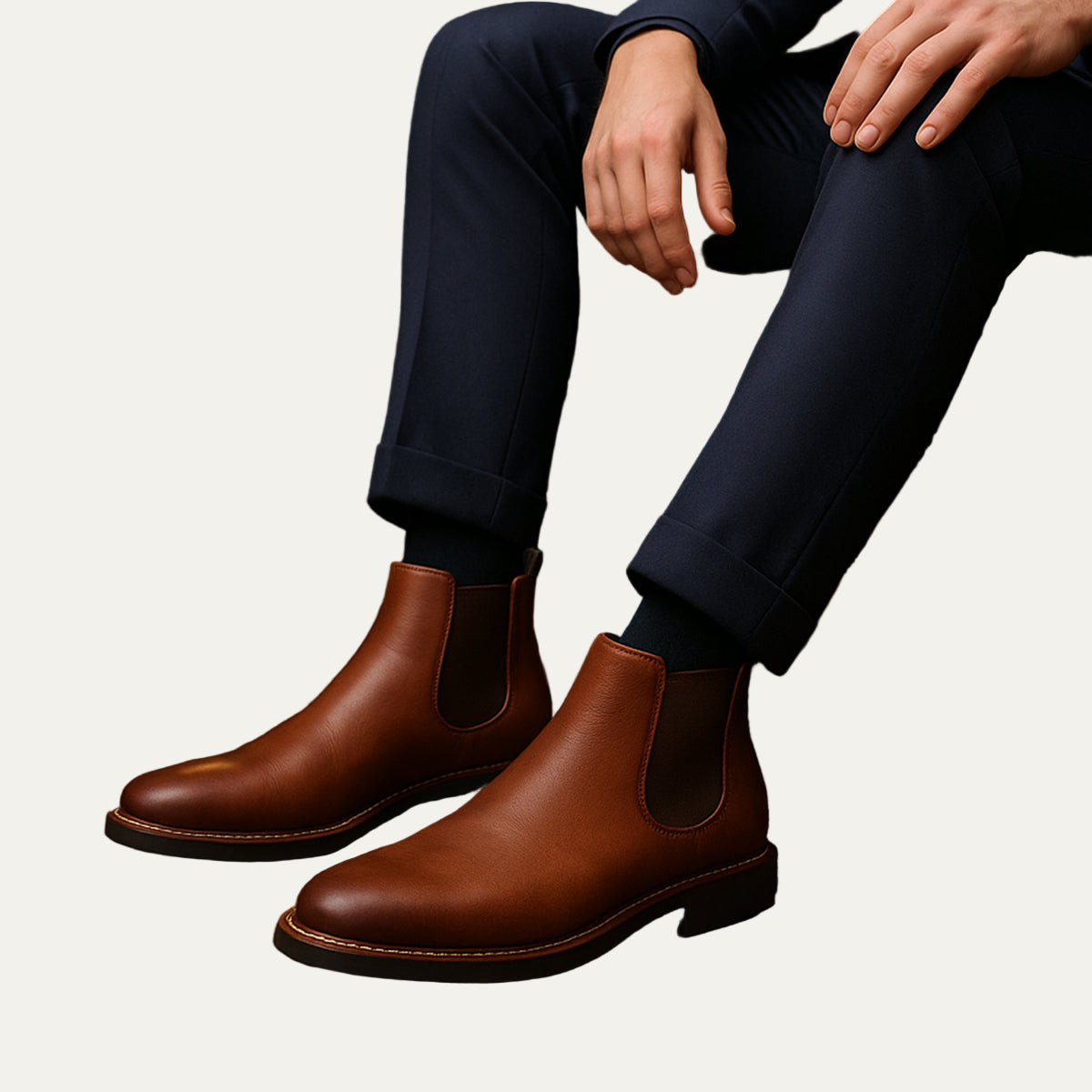 Men’s Classic Smooth Leather Chelsea Boots