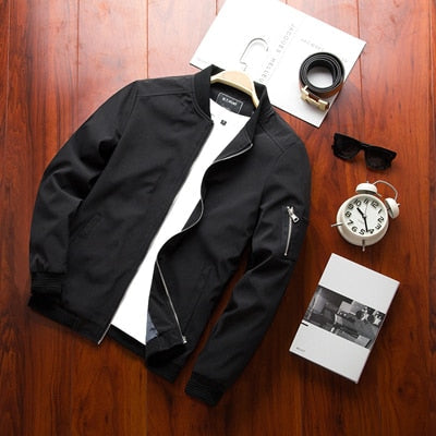 Men’s Classic Baseball Collar Bomber Jacket