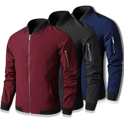 Men’s Classic Baseball Collar Bomber Jacket