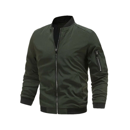 Men’s Classic Baseball Collar Bomber Jacket