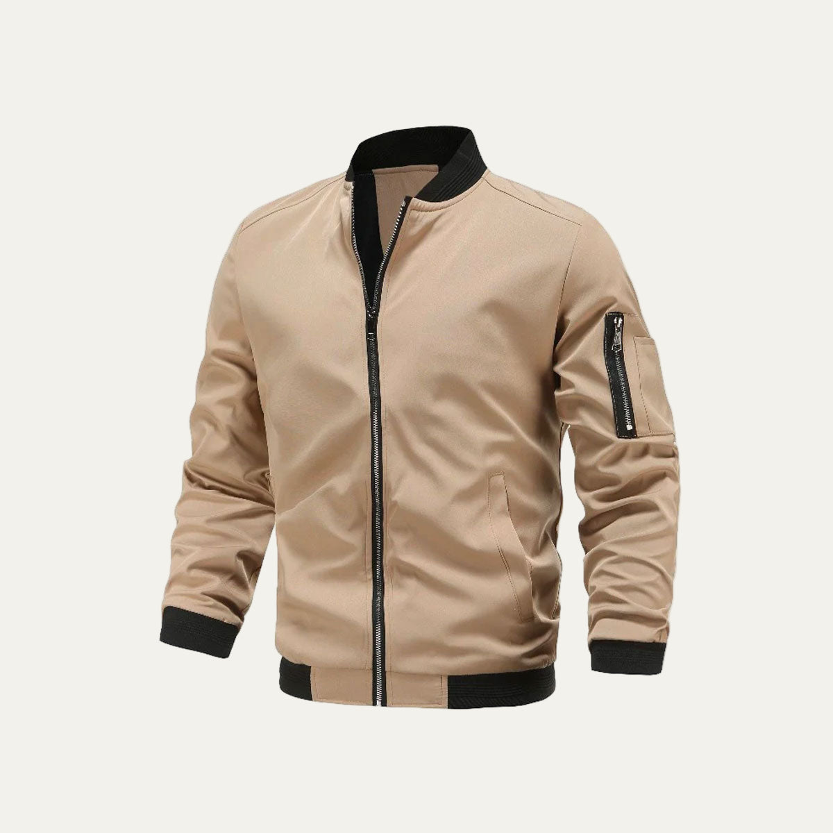 Men’s Classic Baseball Collar Bomber Jacket