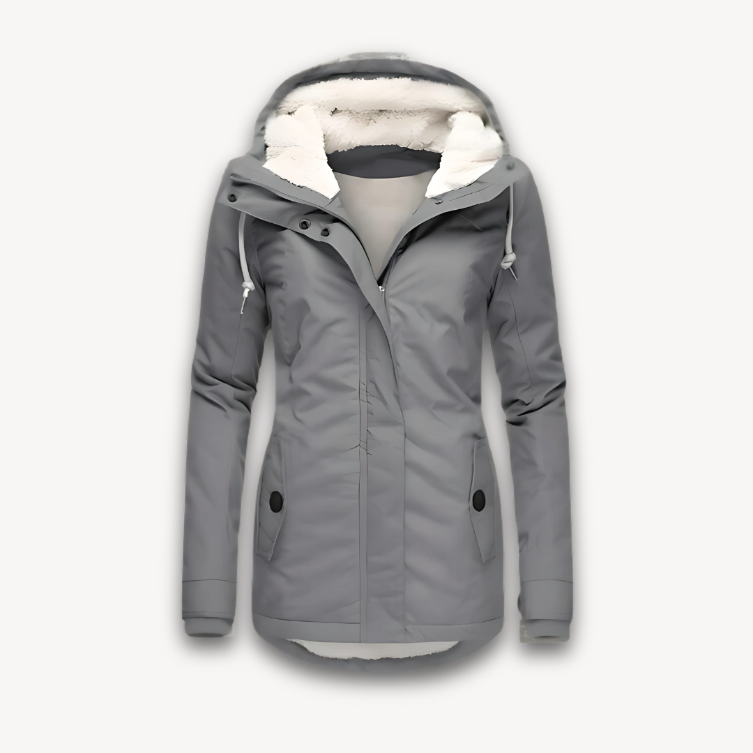 Women's Waterproof Winter Jacket with Faux Fur Lining