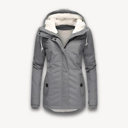 Women's Waterproof Winter Jacket with Faux Fur Lining