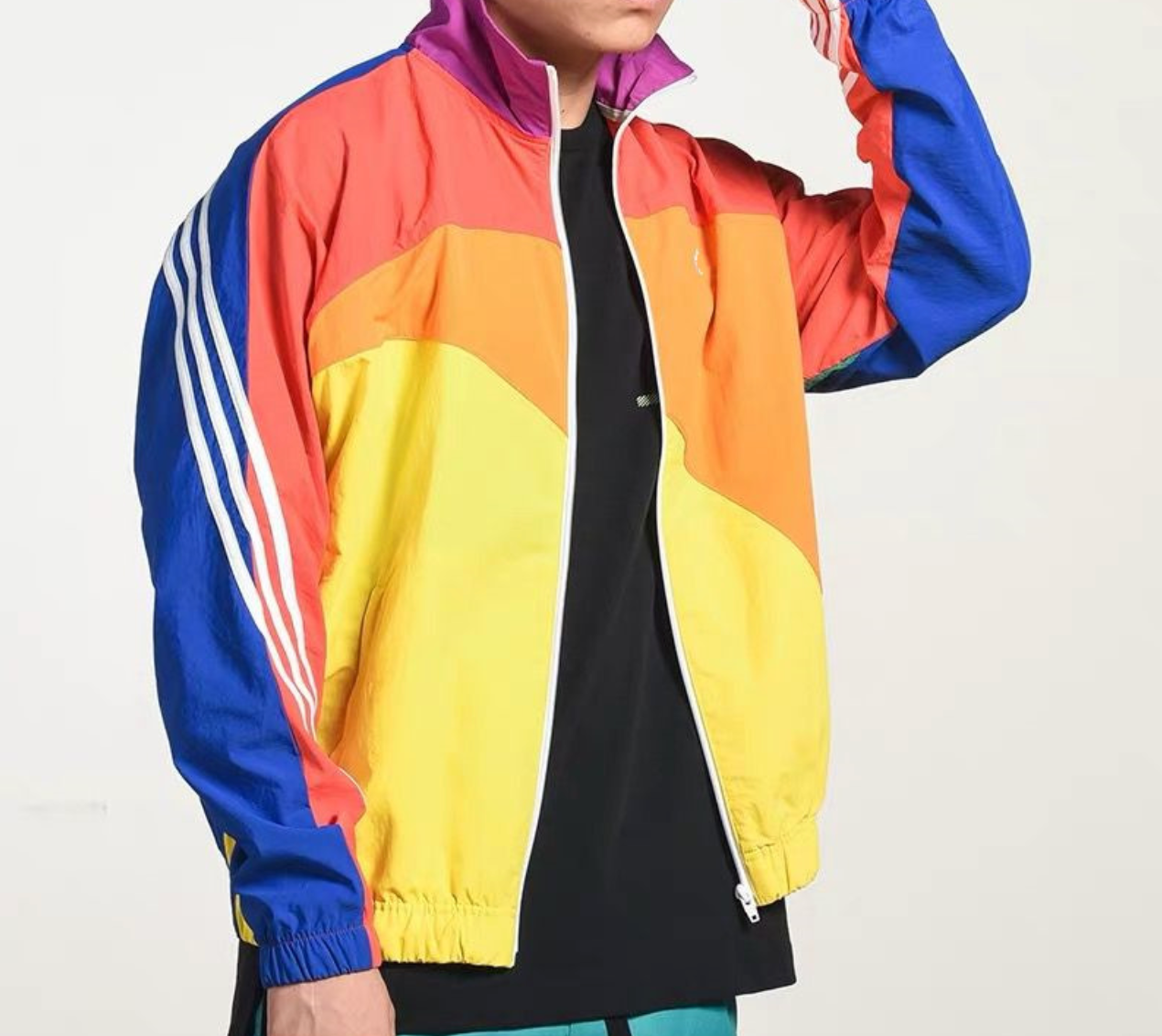 Men’s Faux Fur Lined Color Block Winter Parka