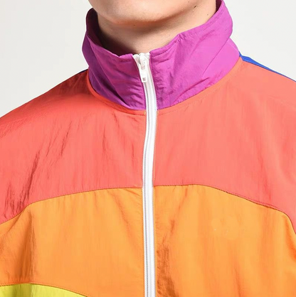 Men’s Faux Fur Lined Color Block Winter Parka