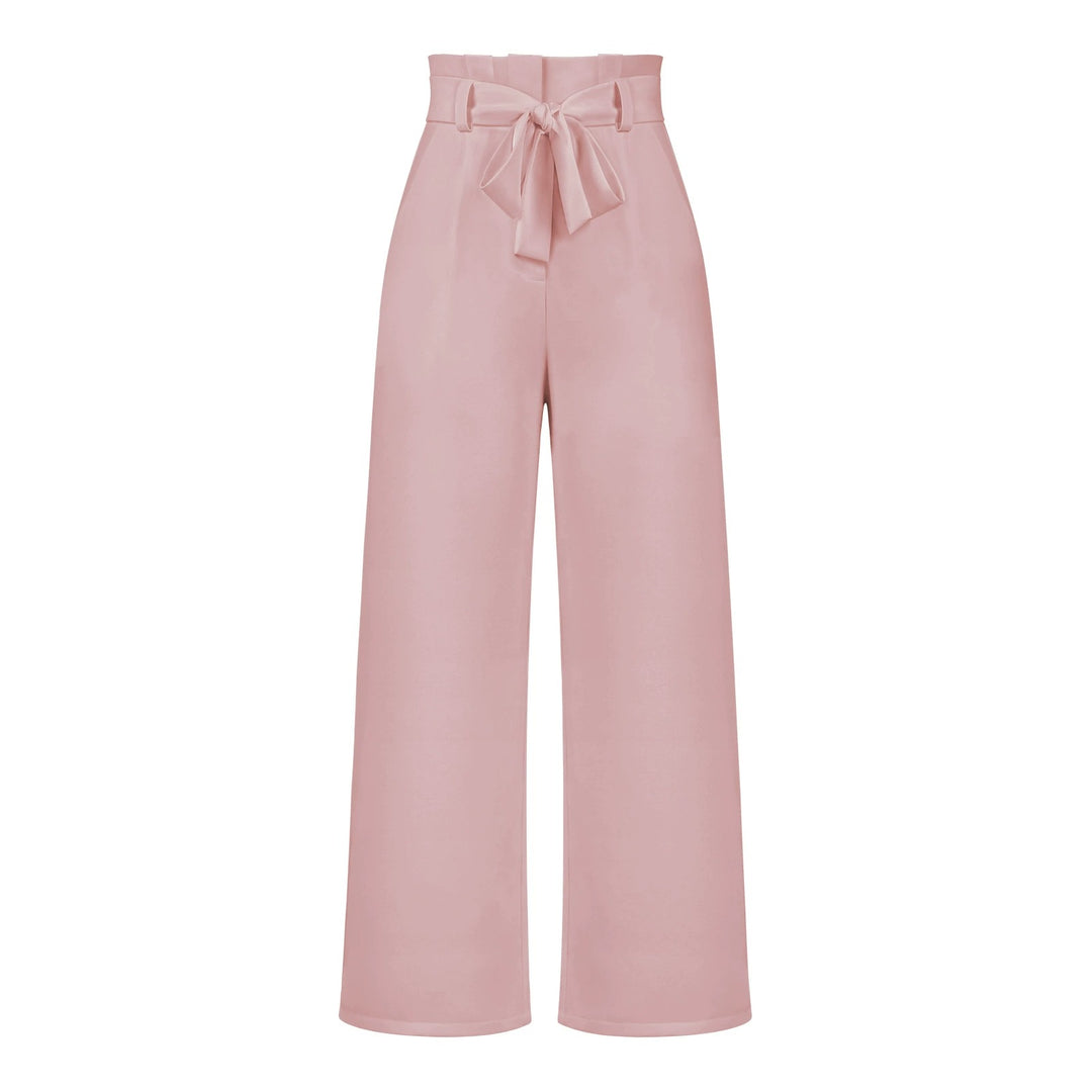 Tie Waist High-Waisted Trousers for women