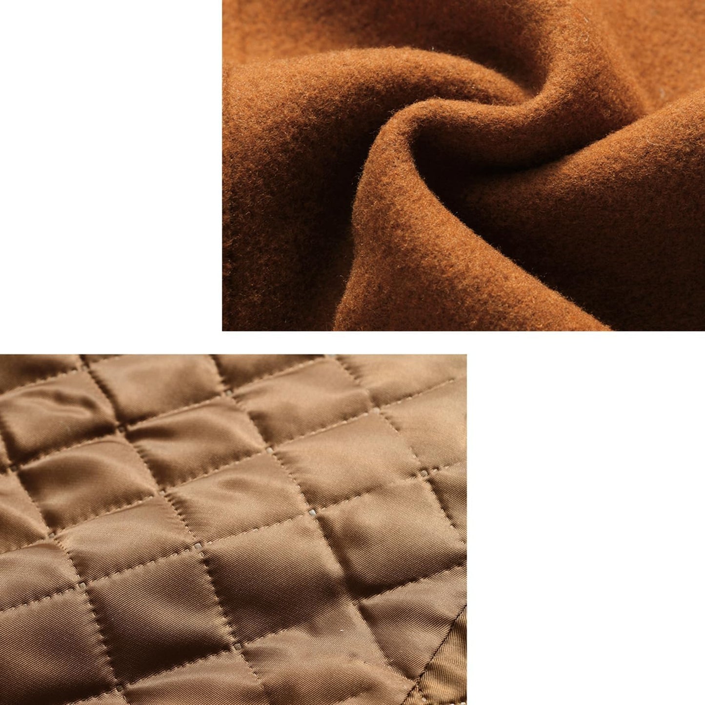 Men’s Wool Blend Peacoat with Hidden Bib and Quilted Lining