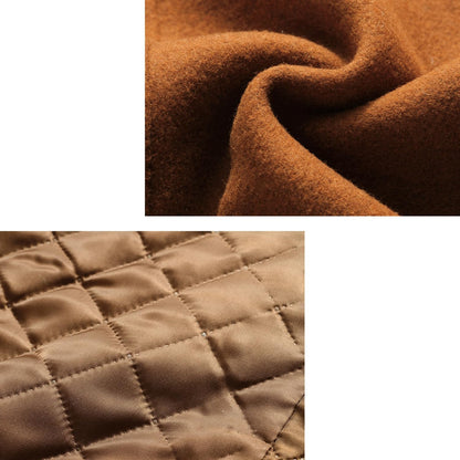 Men’s Wool Blend Peacoat with Hidden Bib and Quilted Lining