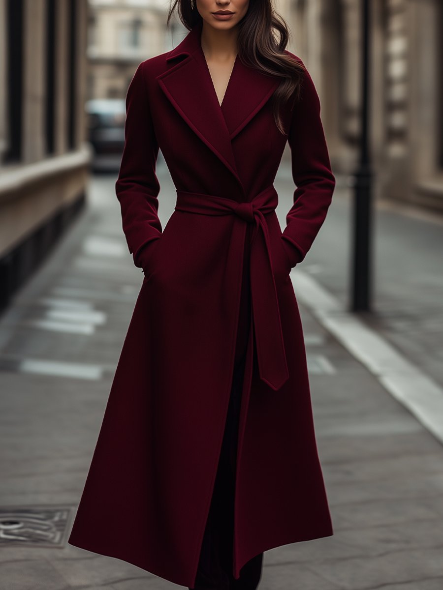 Warm Women's Belted Trench Coat - BritishElegance