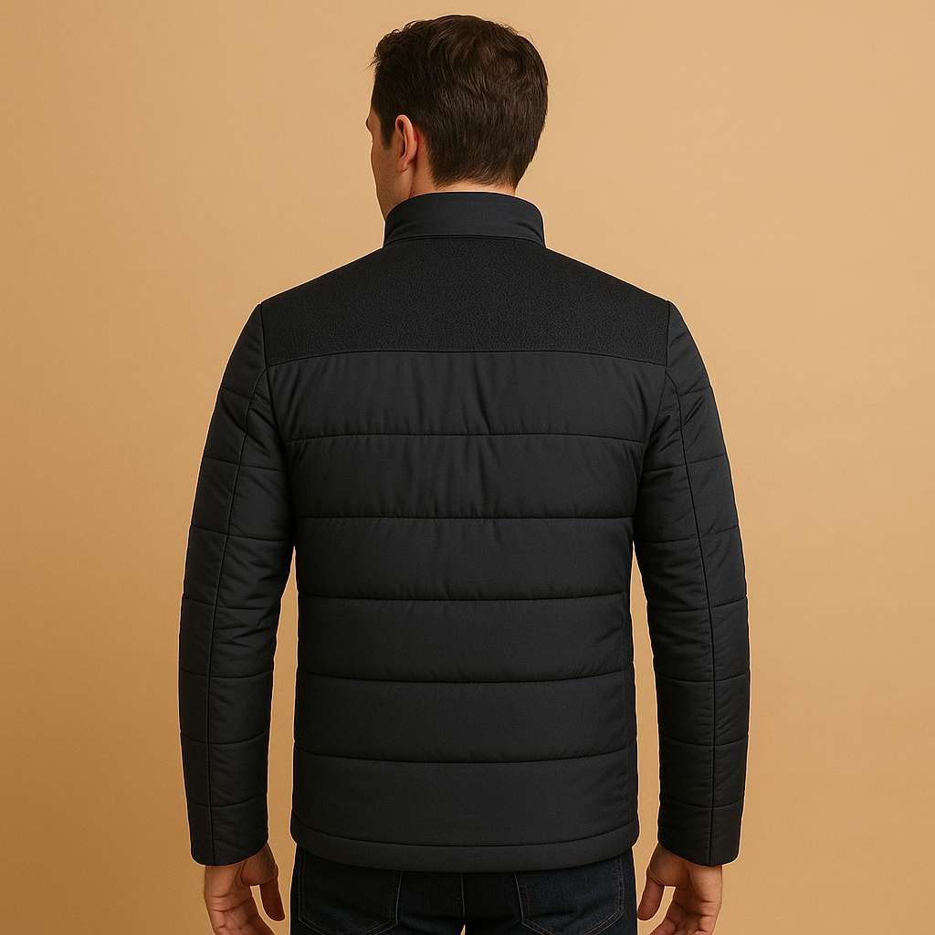 Men’s Fleece Zip Jacket with High Collar – Warm and Lightweight