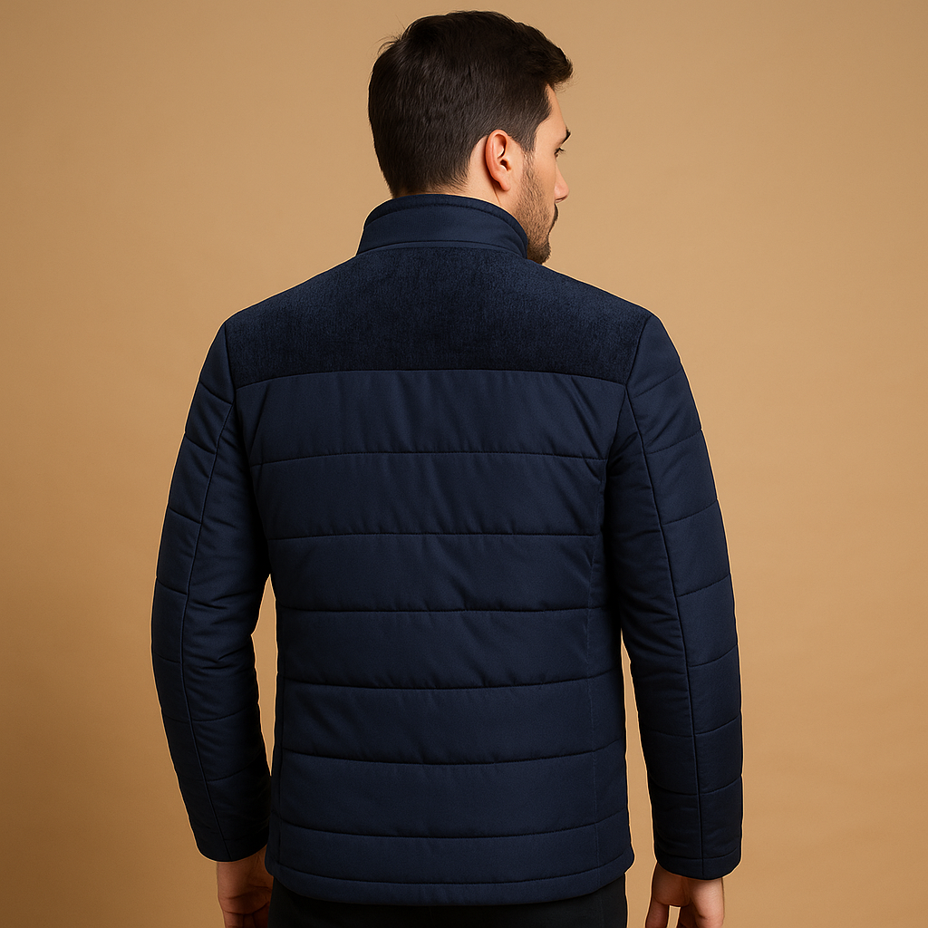 Men’s Fleece Zip Jacket with High Collar – Warm and Lightweight