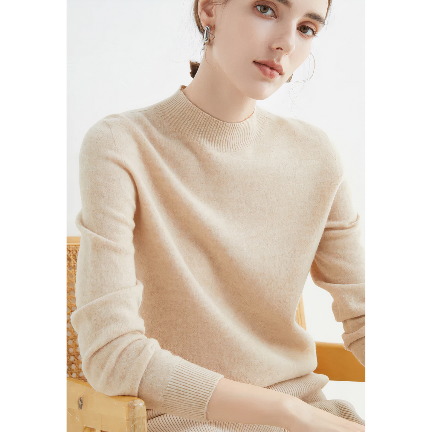 Luxury Knitted Cashmere Jumper for Women - Evelina