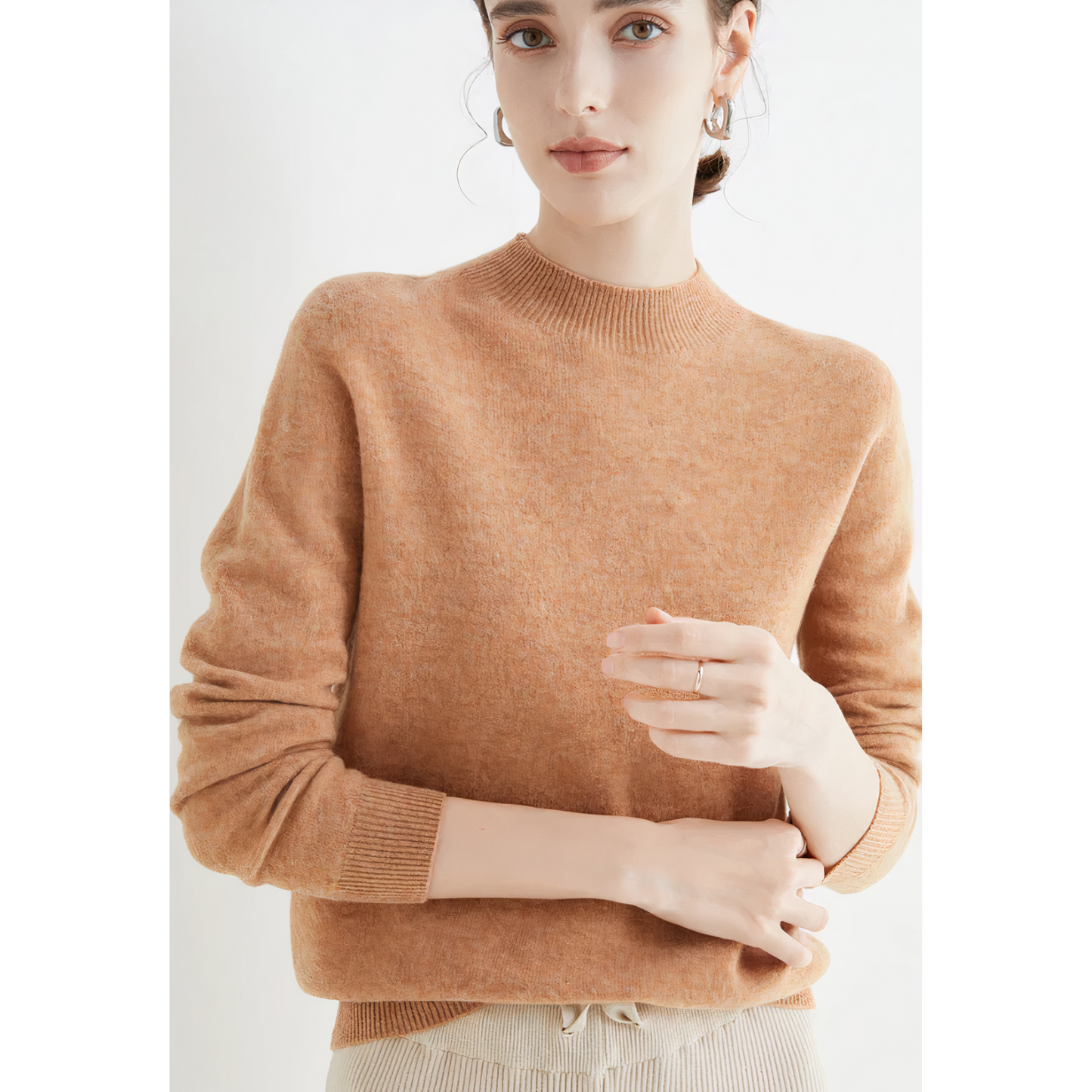 Luxury Knitted Cashmere Jumper for Women - Evelina