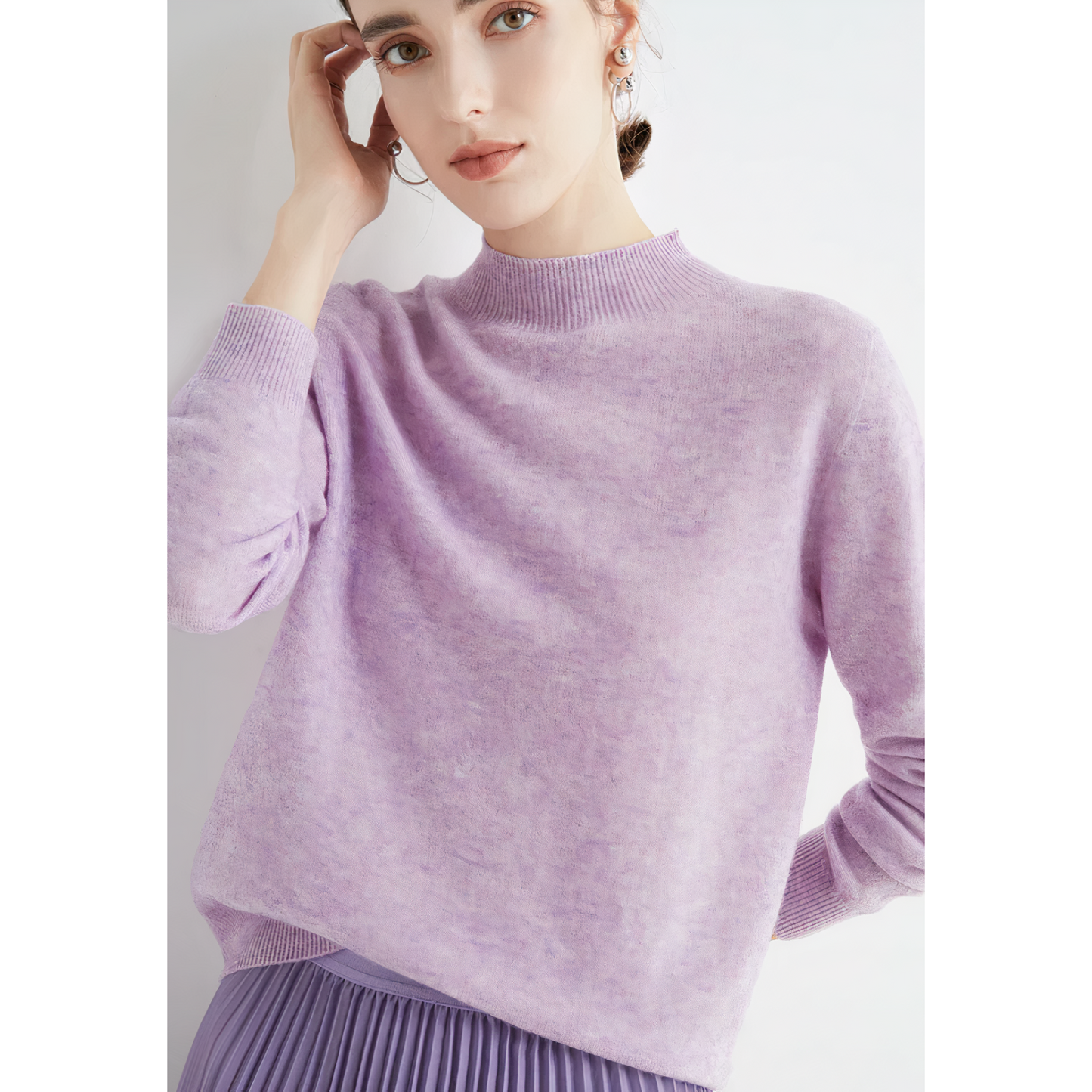 Luxury Knitted Cashmere Jumper for Women - Evelina