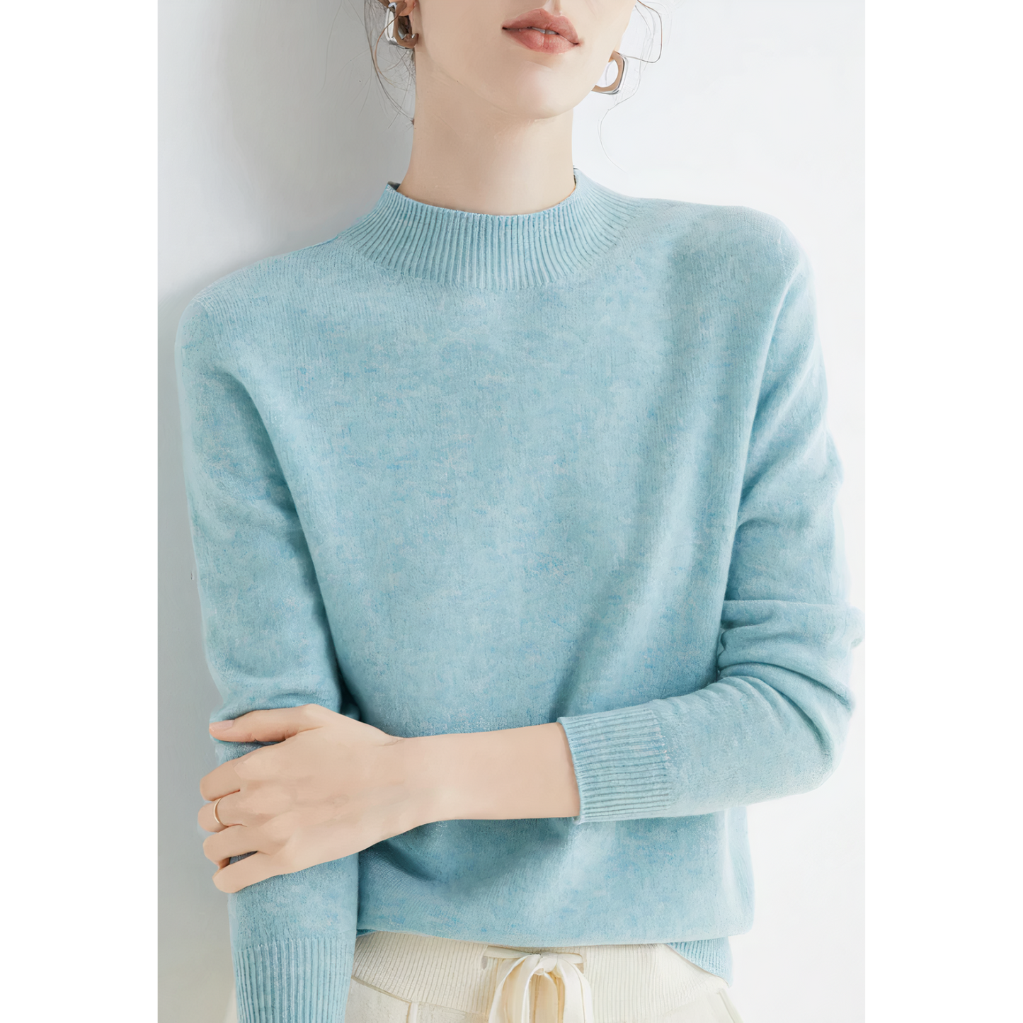 Luxury Knitted Cashmere Jumper for Women - Evelina