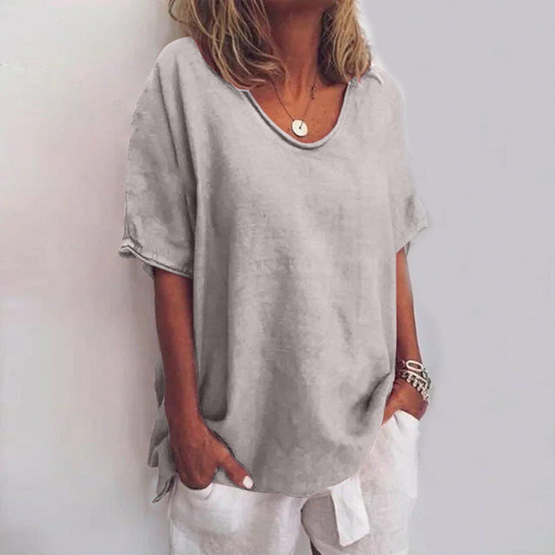 Flattering Relaxed Fit Blouse with Belly Cover