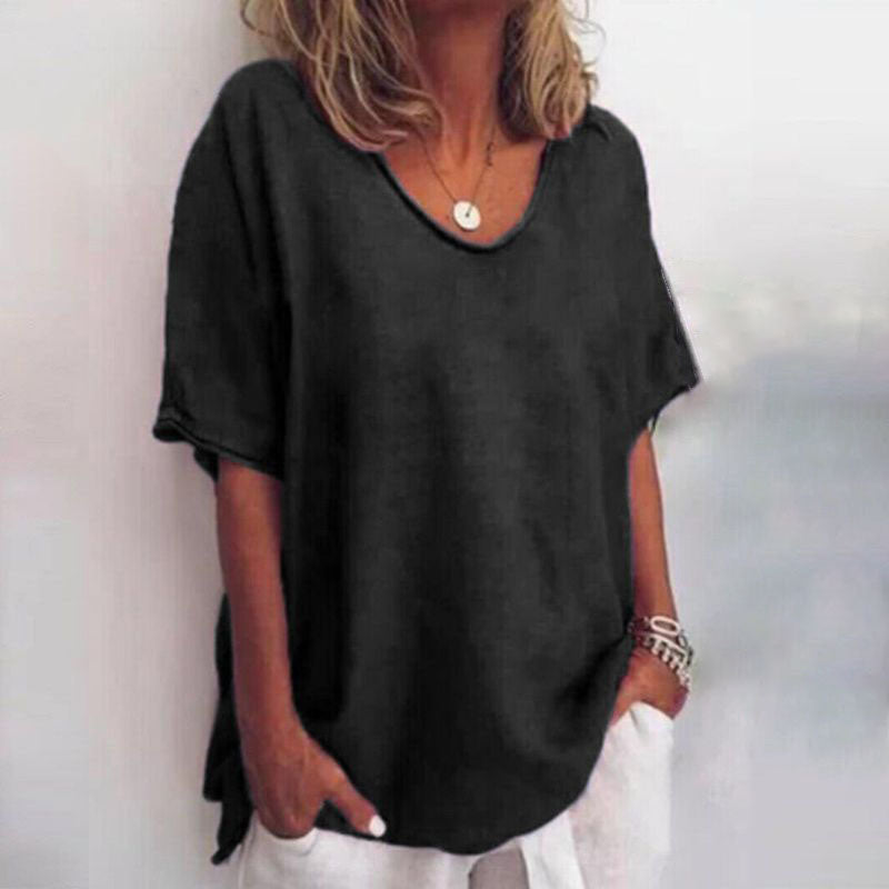 Flattering Relaxed Fit Blouse with Belly Cover