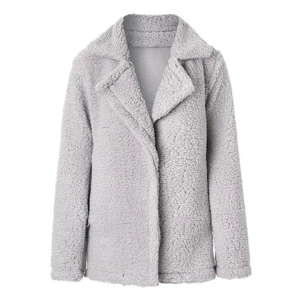 Soft Pink Fleece Women's Winter Coat
