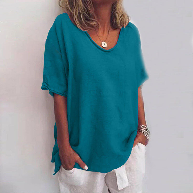 Flattering Relaxed Fit Blouse with Belly Cover