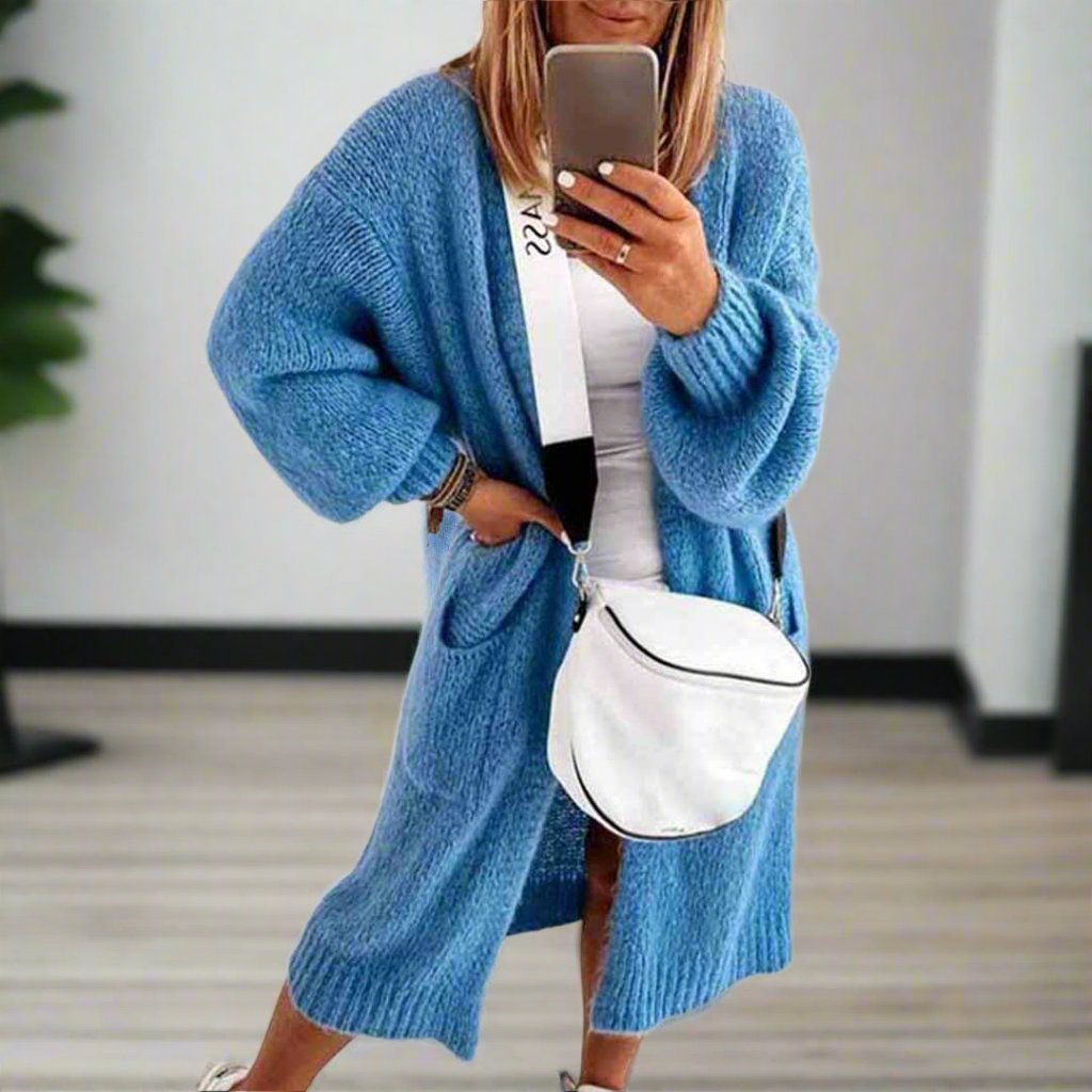 Women's Cozy Long Sleeve Winter Cardigan Sweater - BritishElegance
