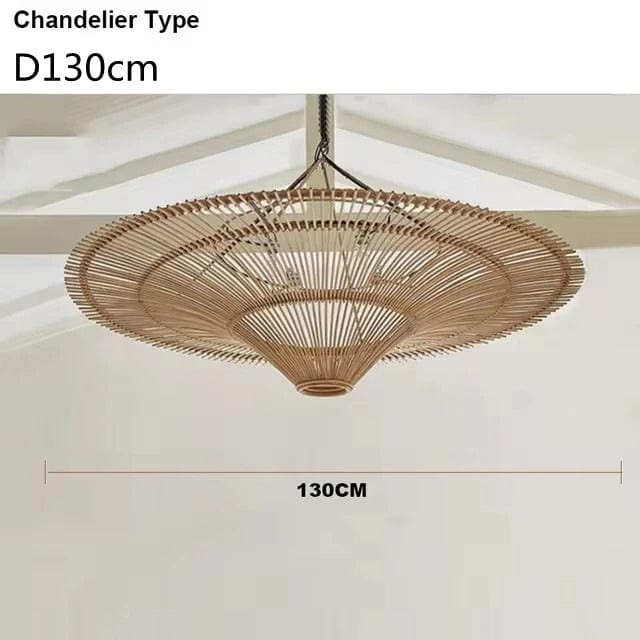 Natural Woven Rattan Ceiling Chandelier
