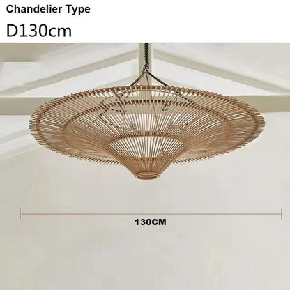 Natural Woven Rattan Ceiling Chandelier