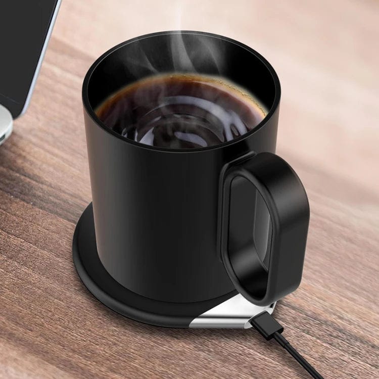 Warm Heated Mug with Wireless Phone Charger - BritishElegance