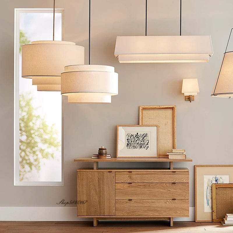 Stylish Fabric Hanging Light Fixture - BritishElegance