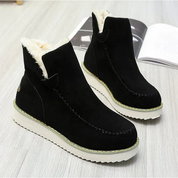 Fur-lined orthopedic shoes