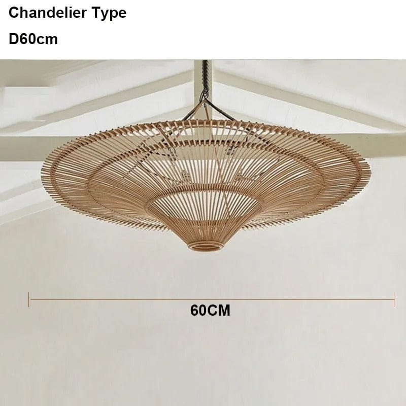 Natural Woven Rattan Ceiling Chandelier
