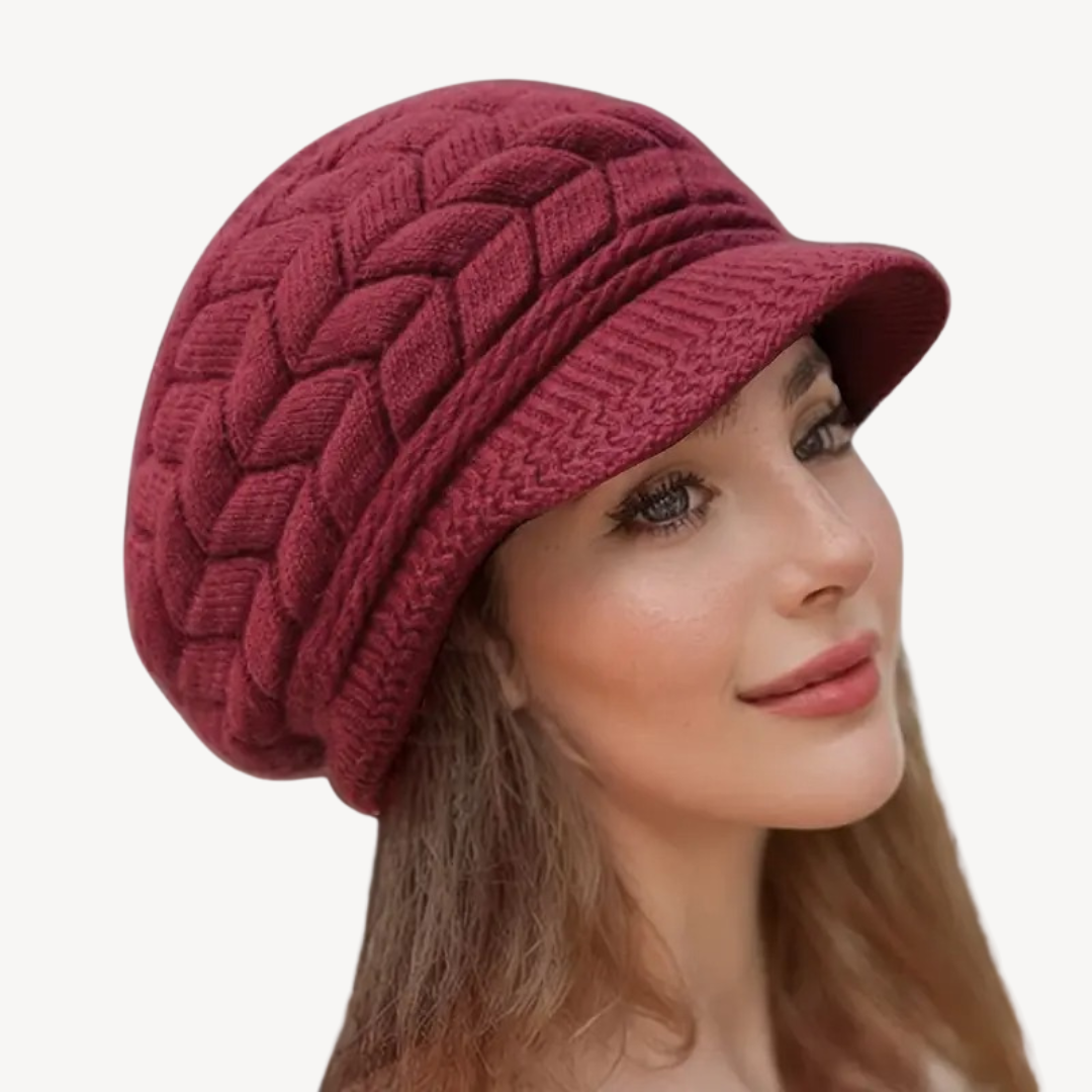 Knitted Baker Boy Hat for Women