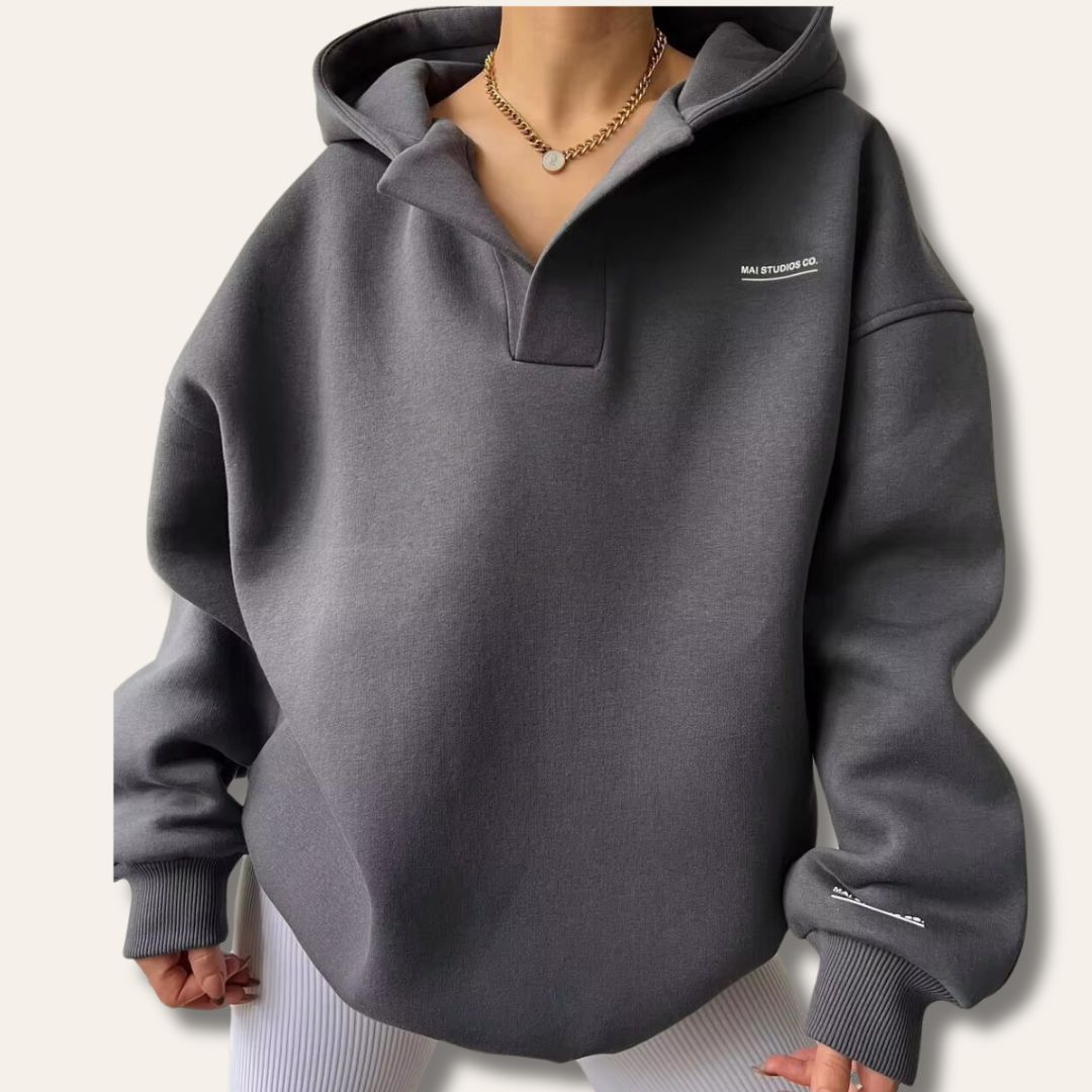 Women's Cozy Loose Fit Hooded Sweatshirt