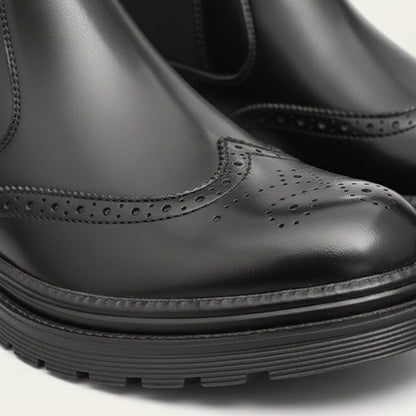 The Eastbourne Men's Smart Brogue Leather Chelsea Boots