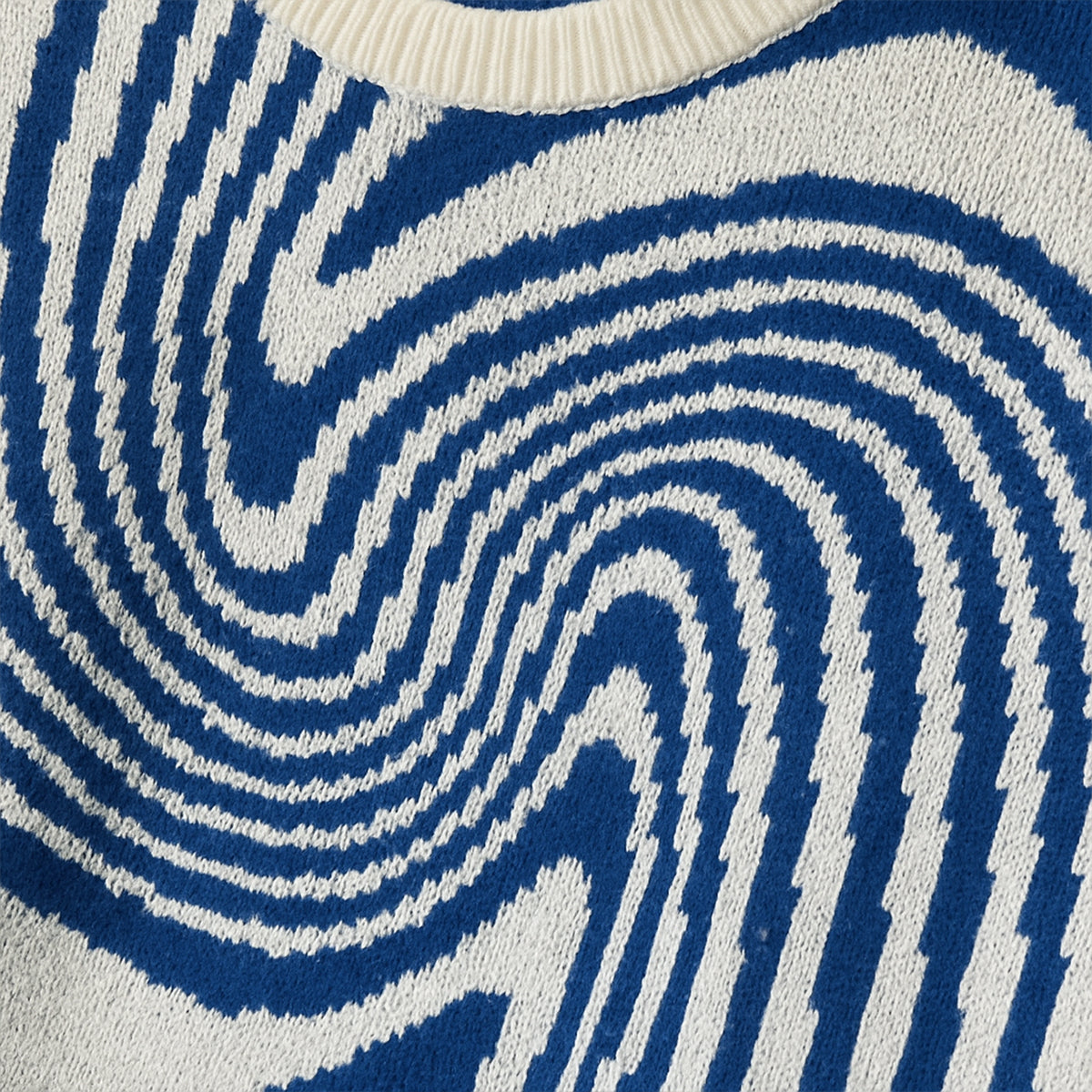 Men’s Psychedelic Swirl Pattern Knit Sweater