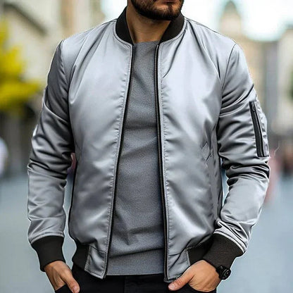 Men’s Zip-Up Bomber Jacket | Summer