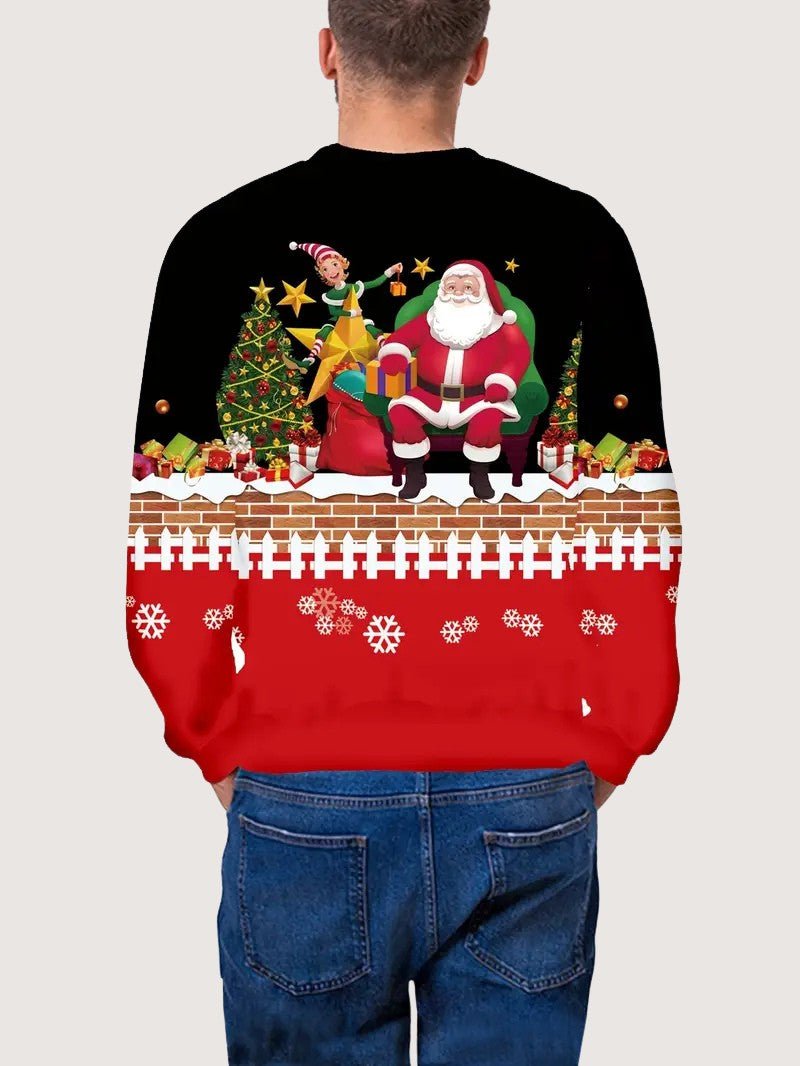 Men’s 3D Santa Print Christmas Sweatshirt