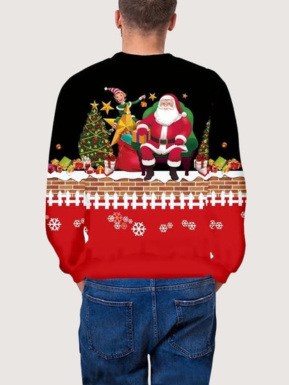 Men’s 3D Santa Print Christmas Sweatshirt