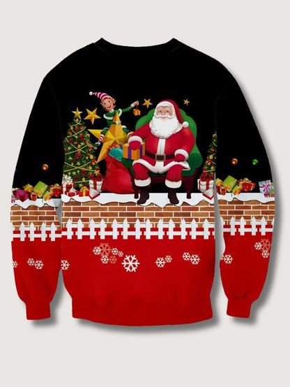Men’s 3D Santa Print Christmas Sweatshirt