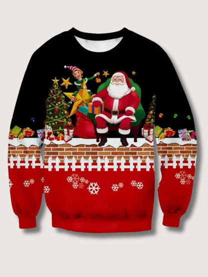 Men’s 3D Santa Print Christmas Sweatshirt