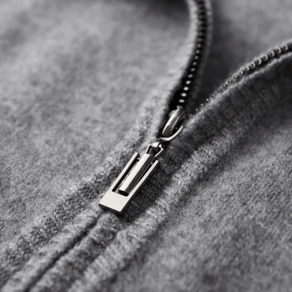 Men’s Modern Collarless Zip Up Cardigan