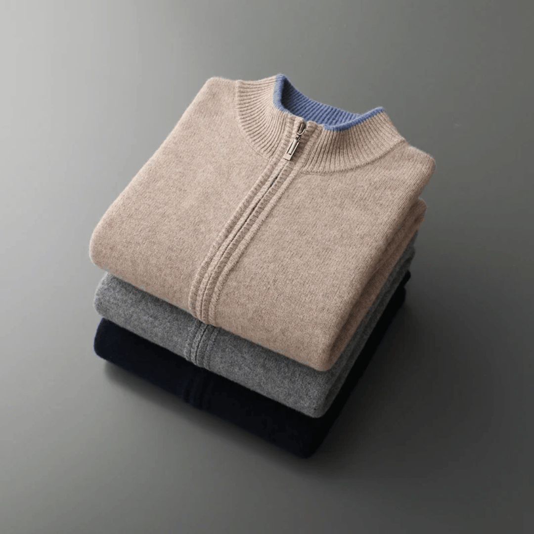 Men's Cashmere Zip Jacket – Laurent