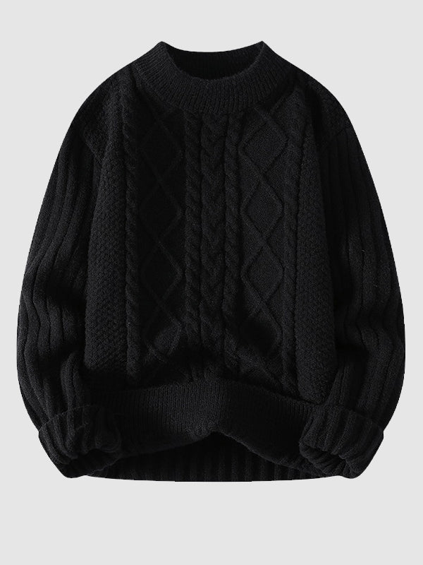 Classic Men's Thick Knit Crew Sweater
