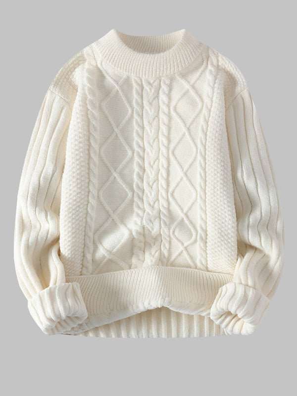 Classic Men's Thick Knit Crew Sweater