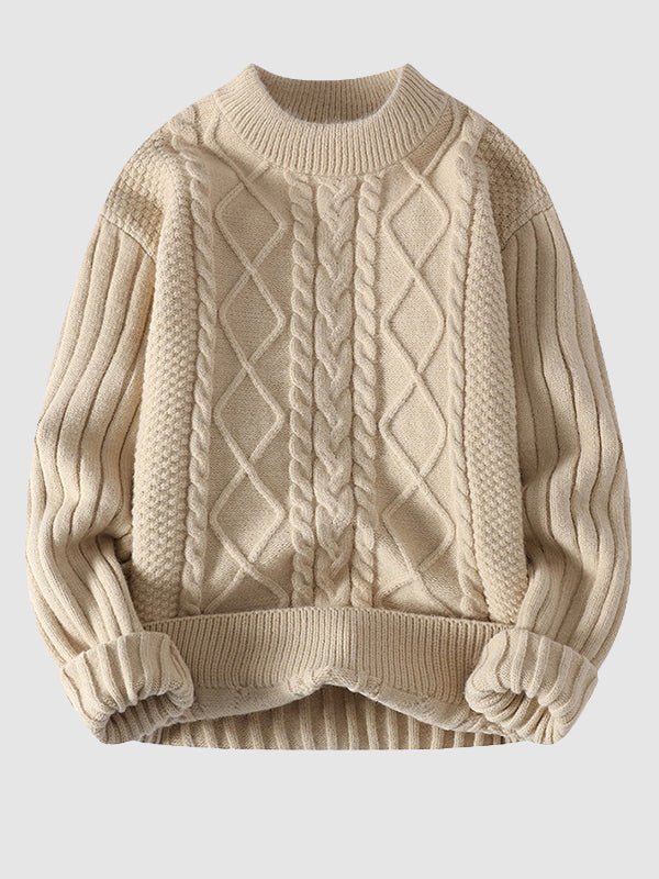 Classic Men's Thick Knit Crew Sweater